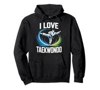 Me encanta el orgullo entusiasta del taekwondo Sudadera con Capucha
