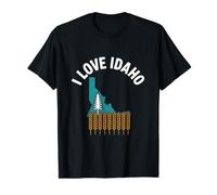 Me Encanta el Orgullo estatal del árbol de Trigo de Idaho Camiseta gráfica económica