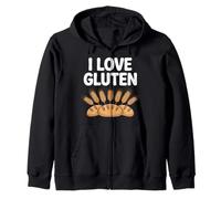 Me encanta el pan de trigo con gluten Humor entusiasta Sudadera con Capucha