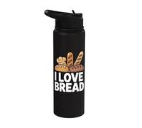 Me encanta el pan recién horneado delicias Stainless Steel Insulated Water Bottle
