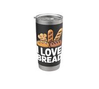 Me encanta el pan recién horneado delicias Vaso térmico de acero inoxidable de doble pared