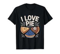 Me Encanta el Pastel Delicioso Entusiasta de los Pasteles Camiseta gráfica económica, Hombre, Negro, S