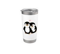 me encanta el pingüino Vaso térmico de acero inoxidable de doble pared