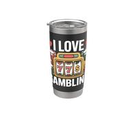 Me encanta el placer de los entusiastas del casino de juegos de azar Vaso térmico de acero inoxidable de doble pared