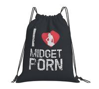 Me Encanta El Porno De Enanos Mujer Hombre Mochilas Deportiva Impermeable Bolsa De Deporte Casual Mochila Con Cordón Para Fútbol Acampada Natación