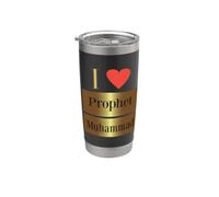 Me encanta el Profeta Mahoma, la fe islámica y el diseño de paz Vaso térmico de acero inoxidable de doble pared
