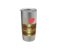 Me encanta el Profeta Mahoma, la fe islámica y el diseño de paz Vaso térmico de acero inoxidable de doble pared