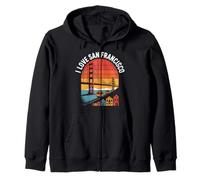 Me encanta el puente Golden Gate de San Francisco Sudadera con Capucha