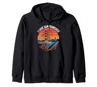 Me encanta el puente Golden Gate de San Francisco Sudadera con Capucha