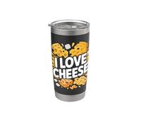 Me encanta el queso divertido amante del queso Humor Vaso térmico de acero inoxidable de doble pared