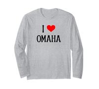 Me Encanta el Recuerdo de Viaje de Vacaciones Familiares del 37º Estado de Omaha Manga Larga