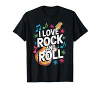 Me encanta el rock and roll Bold Guitar Vibe Camiseta