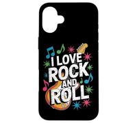 Me encanta el rock and roll Bold Guitar Vibe Carcasa para iPhone 16 Plus