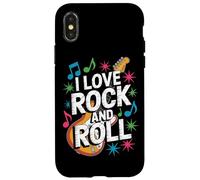 Me encanta el rock and roll Bold Guitar Vibe Carcasa para iPhone X/XS