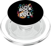 Me encanta el rock and roll Bold Guitar Vibe PopSockets PopGrip para MagSafe