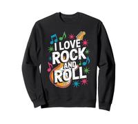 Me encanta el rock and roll Bold Guitar Vibe Sudadera