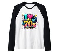 Me Encanta el Rollo de Casete Vintage de los 70, Nostalgia de los 70 Camiseta Manga Raglan