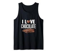 Me encanta el sabor dulce de la barra de chocolate en forma de corazón Camiseta sin Mangas