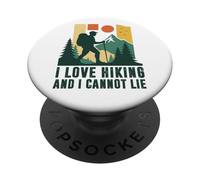 Me encanta el senderismo y no puedo mentir divertido Camping Montaña Senderismo PopSockets PopGrip Adhesivo