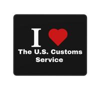 Me Encanta El Servicio De Aduanas De Estados Unidos Mousepad Duradero Mouse Pad Lavable Alfombrilla De Ratón para Pc Oficina Ordenador 25X30Cm