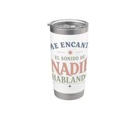 Me encanta el sonido de nadie hablando Retro Mood Vaso térmico de acero inoxidable de doble pared