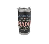 Me encanta el sonido de nadie hablando Retro Mood Vaso térmico de acero inoxidable de doble pared