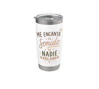 Me encanta el sonido de nadie hablando Vaso térmico de acero inoxidable de doble pared