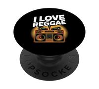 Me encanta el sonido rítmico del reggae Boombox PopSockets PopGrip Adhesivo