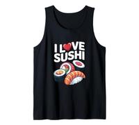 Me encanta el sushi Nigiri Maki Sashimi Lover Camiseta sin Mangas