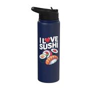 Me encanta el sushi Nigiri Maki Sashimi Lover Stainless Steel Insulated Water Bottle