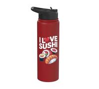 Me encanta el sushi Nigiri Maki Sashimi Lover Stainless Steel Insulated Water Bottle