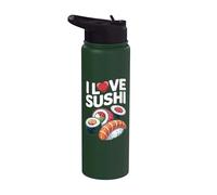 Me encanta el sushi Nigiri Maki Sashimi Lover Stainless Steel Insulated Water Bottle