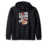 Me encanta el sushi Nigiri Maki Sashimi Lover Sudadera con Capucha