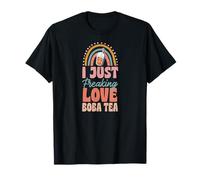 Me Encanta el té Boba Bohemian Rainbow Trendy Boho Camiseta