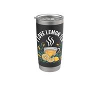 Me encanta el té de limón Cozy Beverage Vibes Vaso térmico de acero inoxidable de doble pared