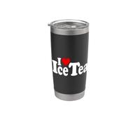 ME ENCANTA EL TÉ HELADO DEL CORAZÓN Vaso térmico de acero inoxidable de doble pared
