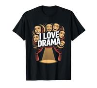 Me encanta el teatro Drama Máscaras Spotlight Stage Camiseta