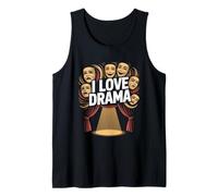 Me encanta el teatro Drama Máscaras Spotlight Stage Camiseta sin Mangas