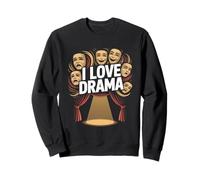 Me encanta el teatro Drama Máscaras Spotlight Stage Sudadera