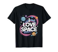 Me encanta el tema Space Cosmic Planets Galaxy Camiseta
