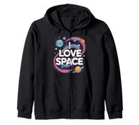 Me encanta el tema Space Cosmic Planets Galaxy Sudadera con Capucha