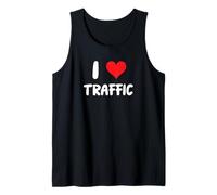 Me encanta el tráfico - Conducir Conductor Coche Camión Viaje Camiseta sin Mangas