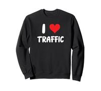 Me encanta el tráfico - Conducir Conductor Coche Camión Viaje Sudadera