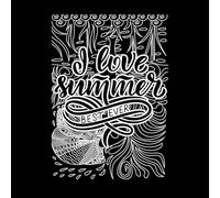 Me encanta el verano, las mejores frases motivacionales, palabras de verano, diseño para adultos, alivio de la ansiedad. Calcomanías de pared 50.4x71.1cm Blanco