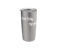 Me encanta el viernes el fin Vaso térmico de acero inoxidable de doble pared