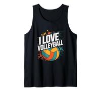 Me encanta el vóleibol entusiasta pasión expresión Camiseta sin Mangas