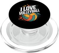 Me encanta el vóleibol entusiasta pasión expresión PopSockets PopGrip para MagSafe