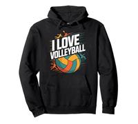 Me encanta el vóleibol entusiasta pasión expresión Sudadera con Capucha