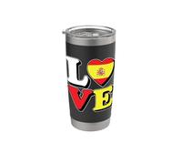 Me encanta España: viaje de recuerdo, viaje de vacaciones, orgullo español Vaso térmico de acero inoxidable de doble pared