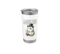 Me encanta este chico apestoso, humor, amante de la zarigüeya salvaje, animal divertido Vaso térmico de acero inoxidable de doble pared